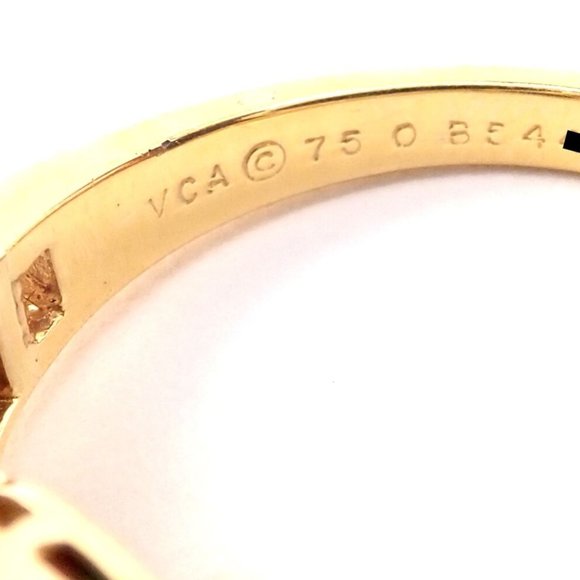 Authentic Van Cleef & Arpels 18k Gold Diamond Emerald Yellow Sapphire Ring Paper - Picture 7 of 11